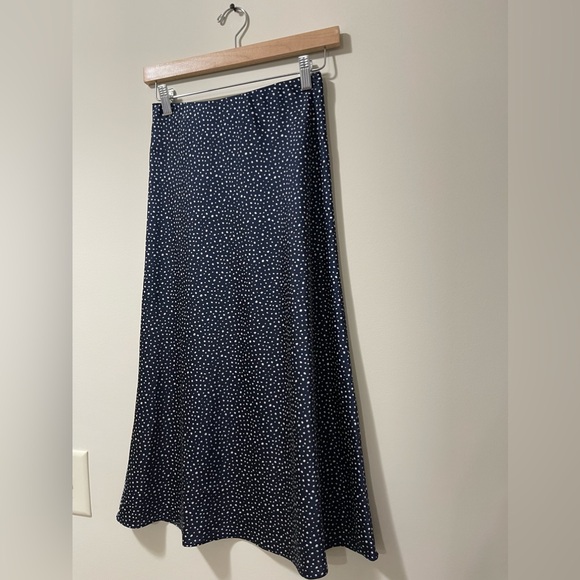 J. Crew Navy & White Polka Dot Skirt & Blouse Set Size XXS - Picture 5 of 15